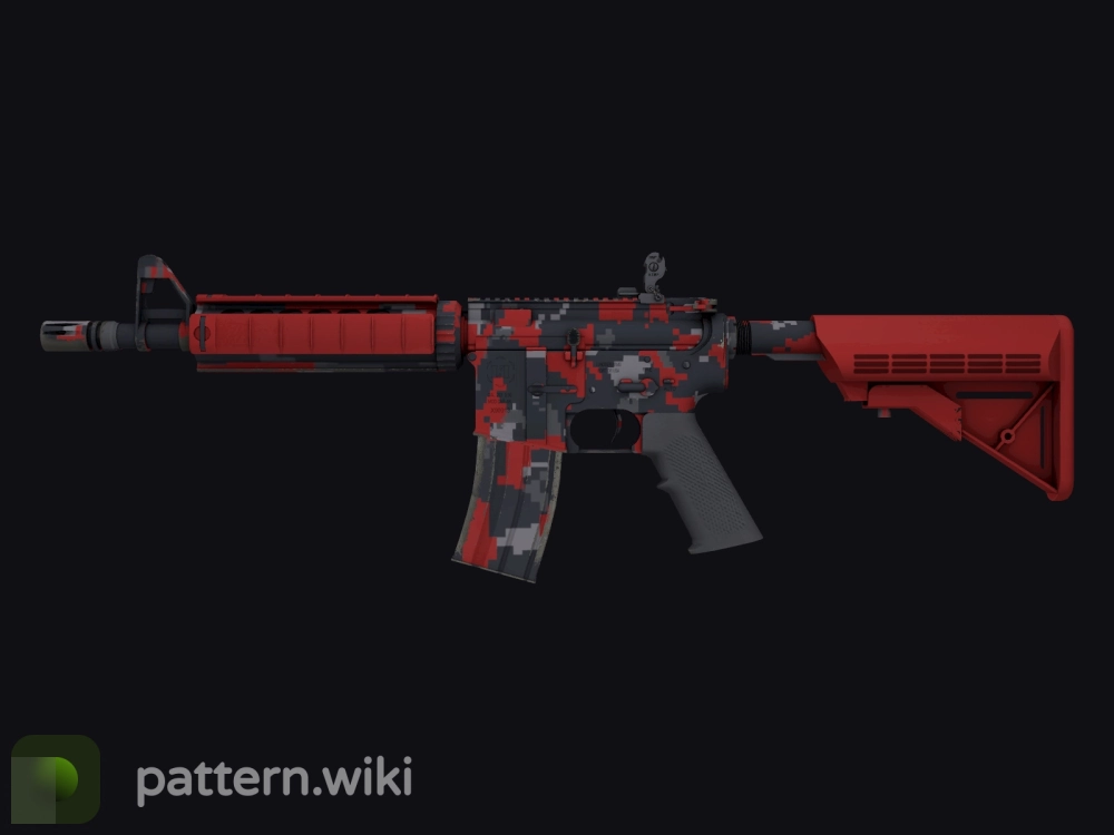 M4A4 Red DDPAT seed 669