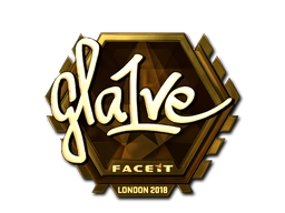 Sticker gla1ve (Gold) | London 2018 preview