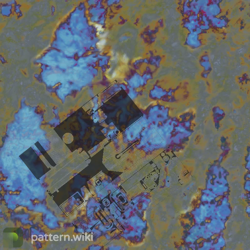 MAC-10 Case Hardened seed 7 pattern template