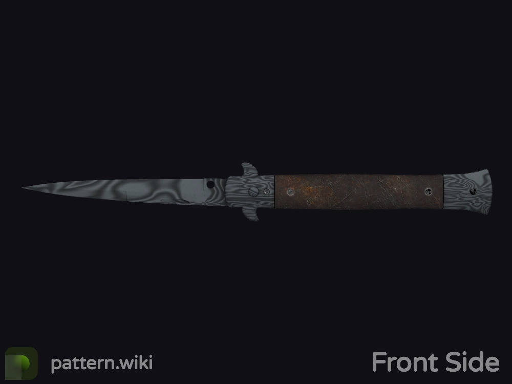 Stiletto Knife Damascus Steel seed 394