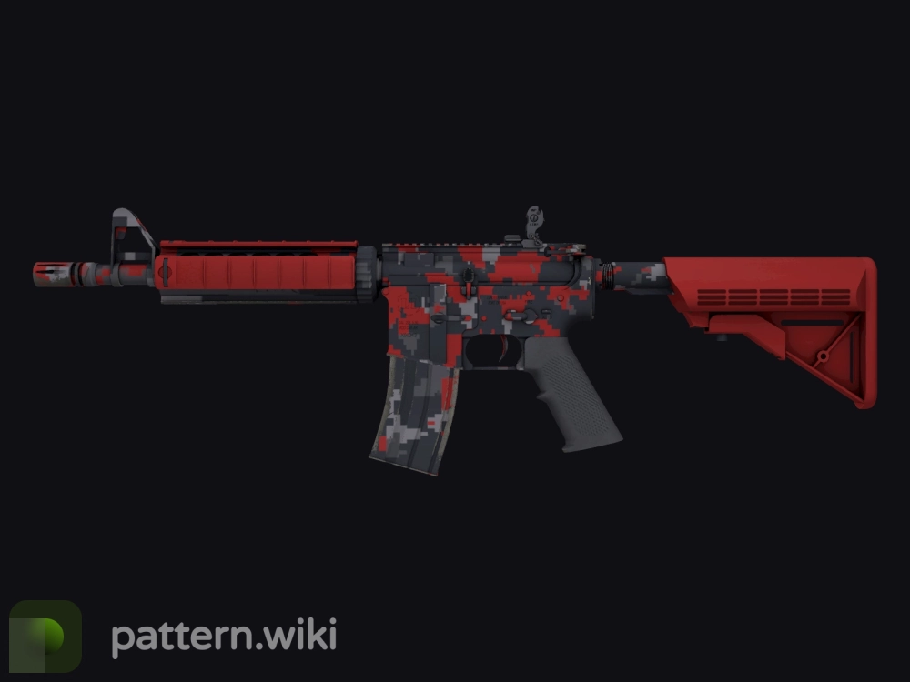 M4A4 Red DDPAT seed 764