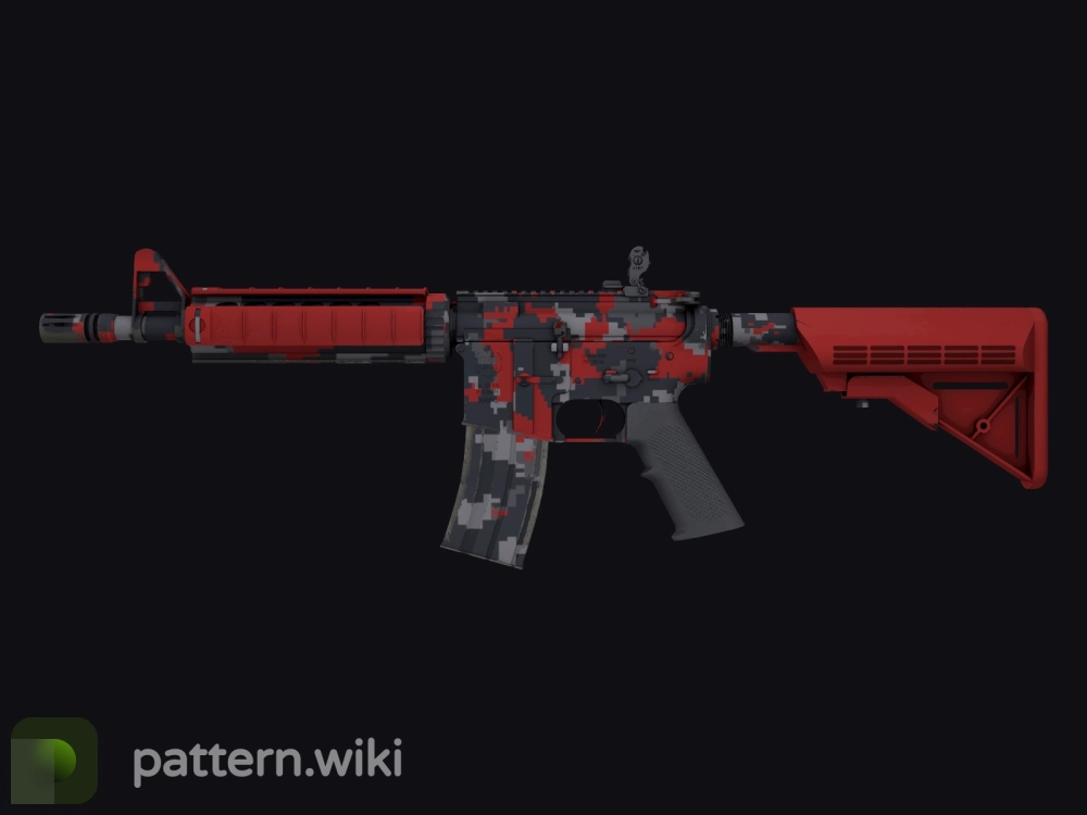 M4A4 Red DDPAT seed 837