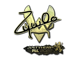 Sticker ZywOo (Gold) | Antwerp 2022 preview