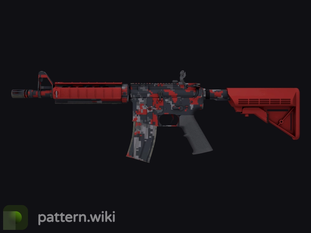 M4A4 Red DDPAT seed 437