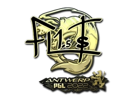 Sticker FL1T (Gold) | Antwerp 2022 preview