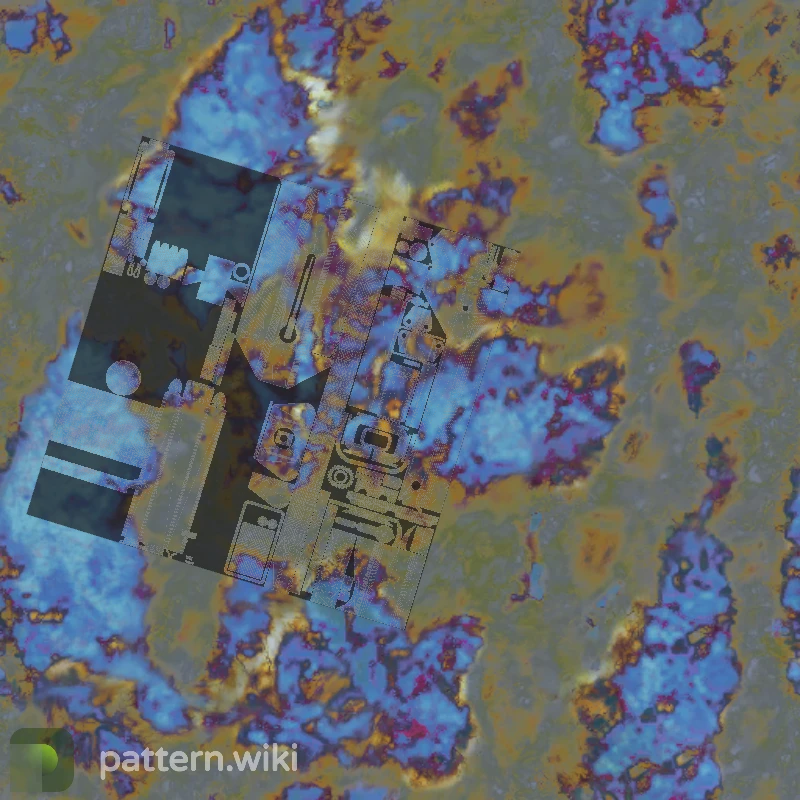 MAC-10 Case Hardened seed 679 pattern template