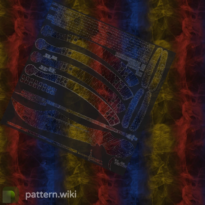 Butterfly Knife Marble Fade seed 203 pattern template