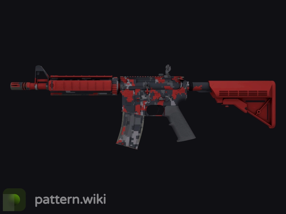 M4A4 Red DDPAT seed 567