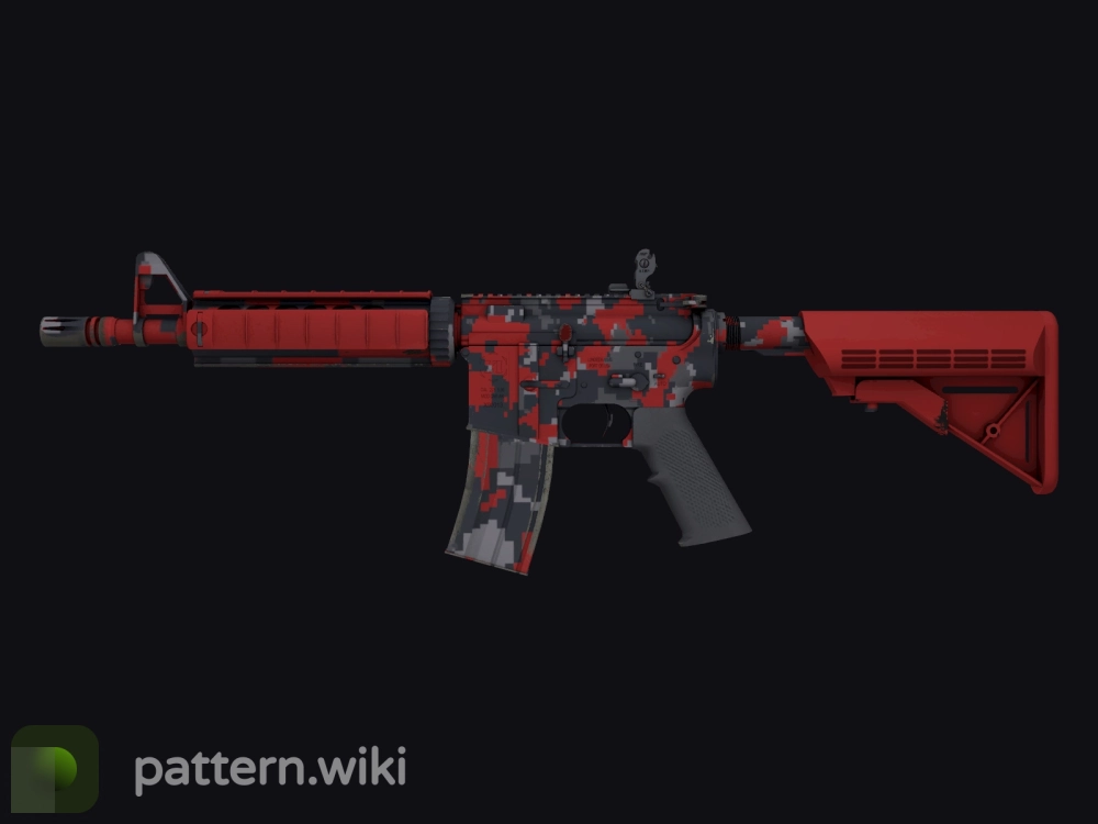 M4A4 Red DDPAT seed 986