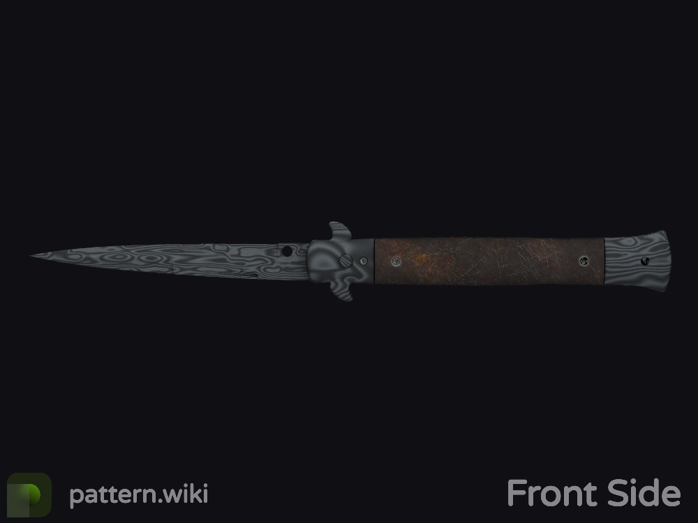 Stiletto Knife Damascus Steel seed 301