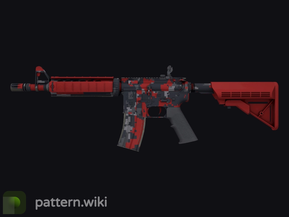 M4A4 Red DDPAT seed 372