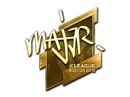 Sticker MAJ3R (Gold) | Boston 2018 preview