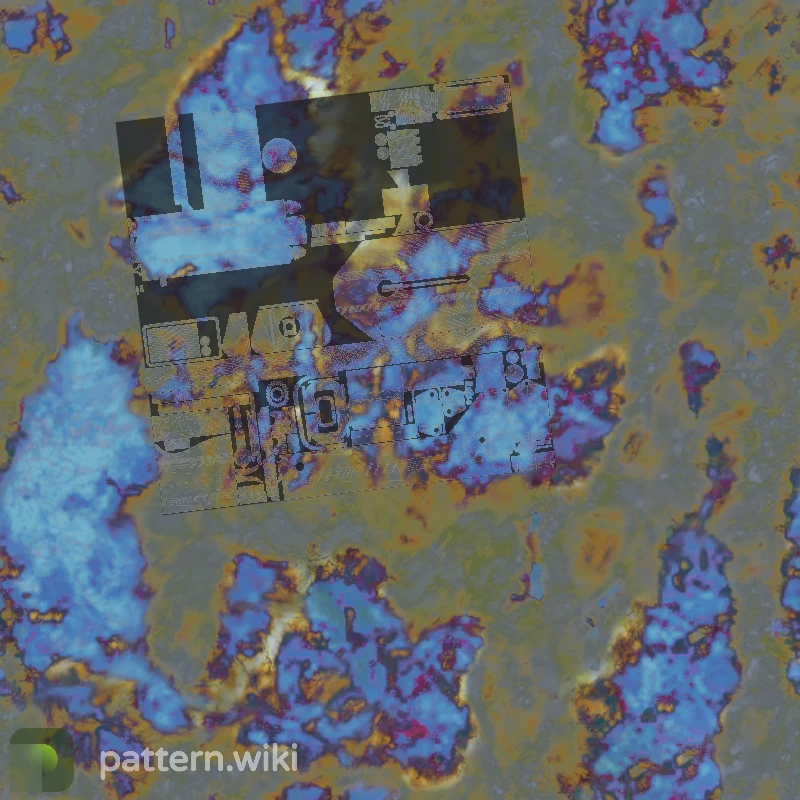 MAC-10 Case Hardened seed 162 pattern template