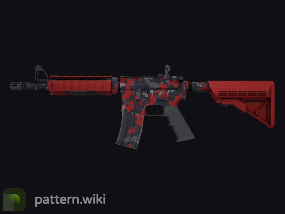 M4A4 Red DDPAT seed 973