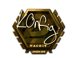 Sticker k0nfig (Gold) | London 2018 preview