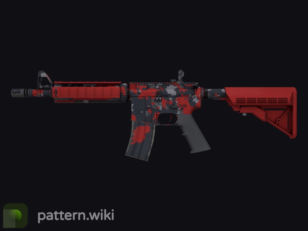 M4A4 Red DDPAT seed 637