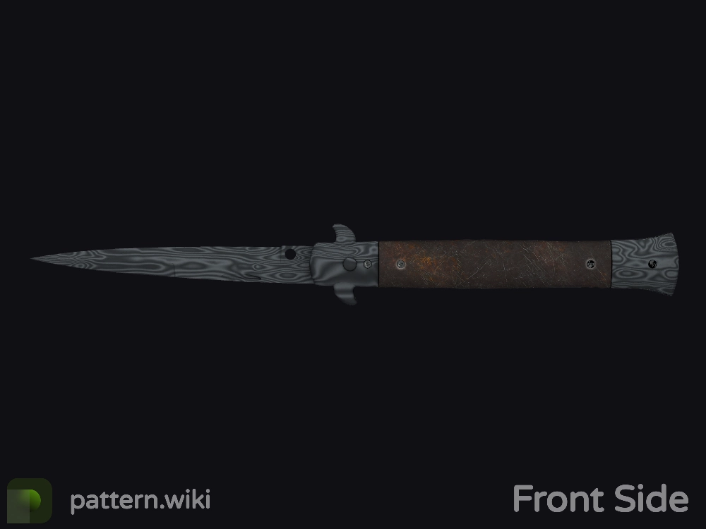 Stiletto Knife Damascus Steel seed 779