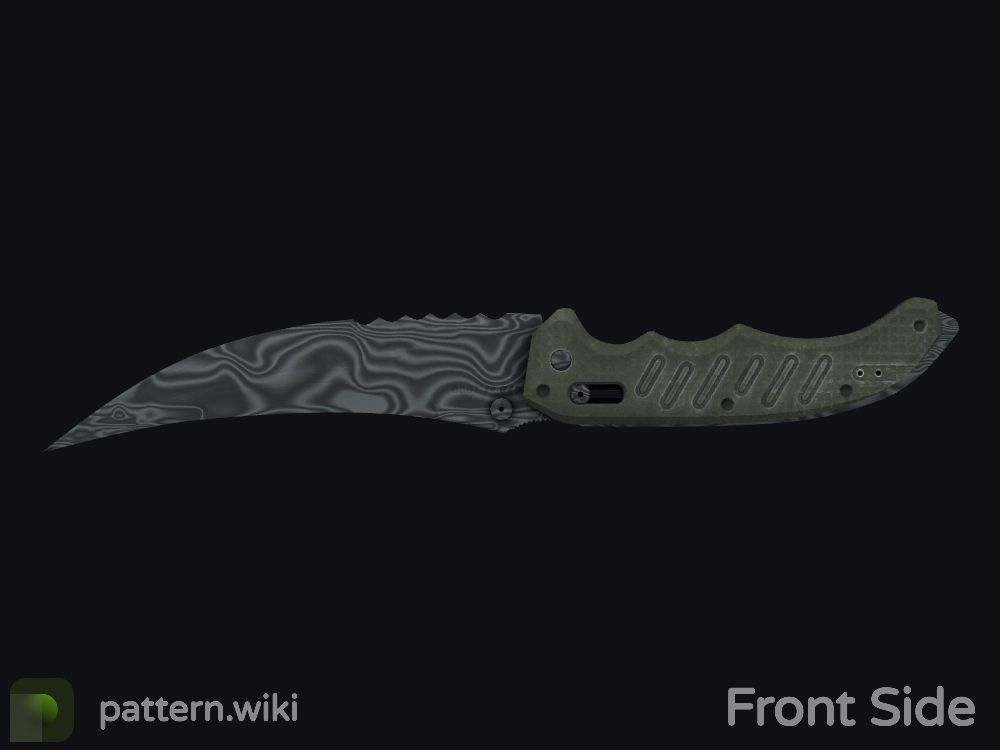 Flip Knife Damascus Steel seed 694