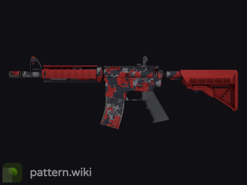 M4A4 Red DDPAT seed 129