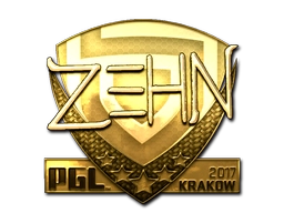 Sticker zehN (Gold) | Krakow 2017 preview