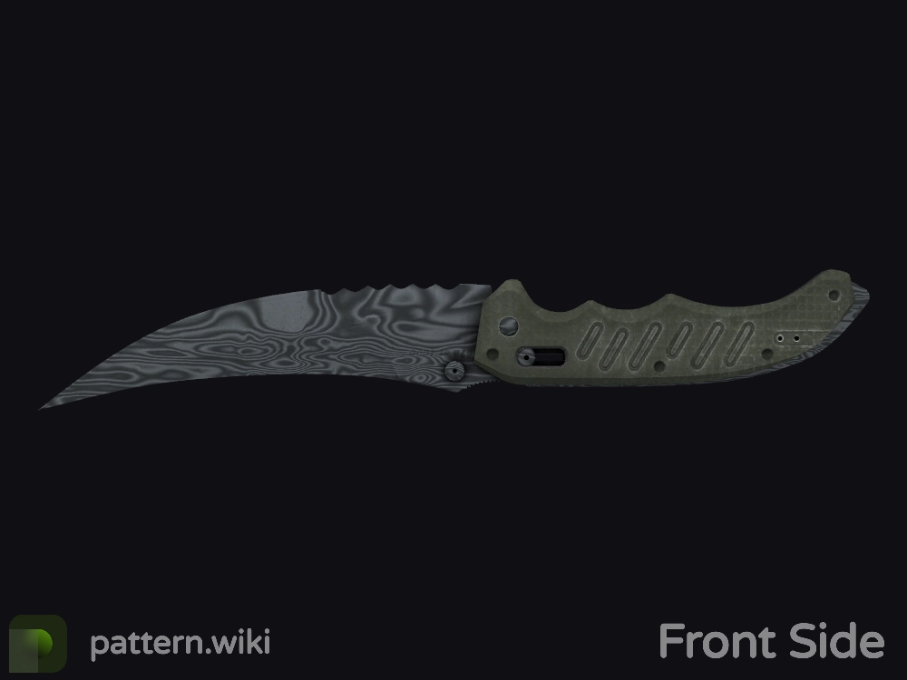 Flip Knife Damascus Steel seed 765