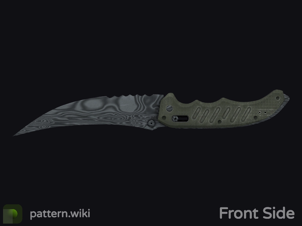 Flip Knife Damascus Steel seed 335