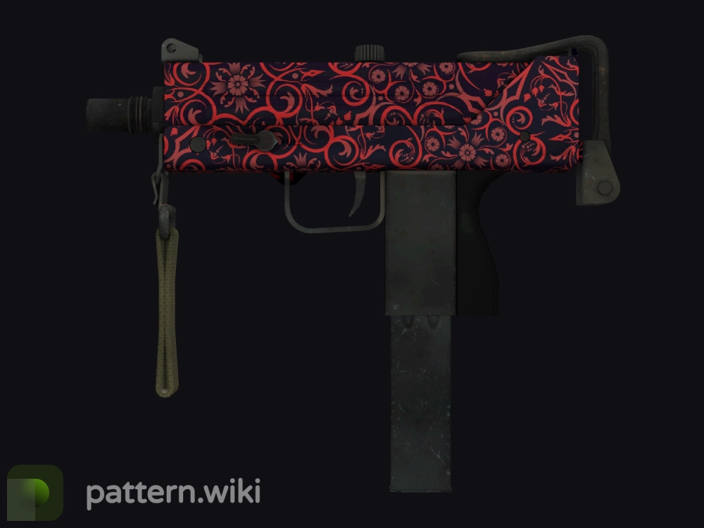 MAC-10 Red Filigree seed 887