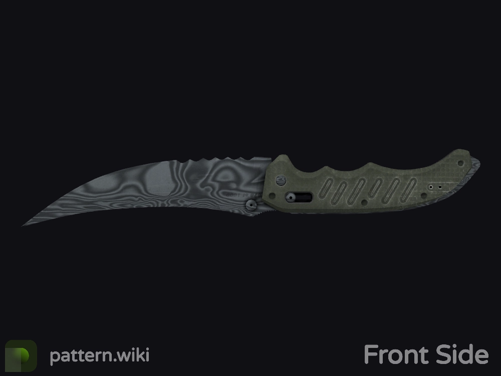 Flip Knife Damascus Steel seed 587