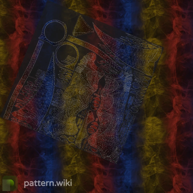 Karambit Marble Fade seed 206 pattern template