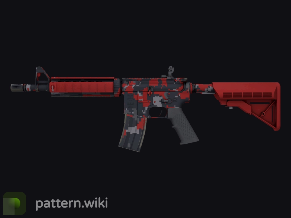 M4A4 Red DDPAT seed 254