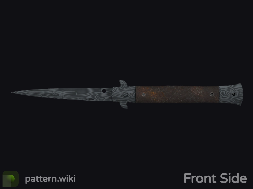 Stiletto Knife Damascus Steel seed 711