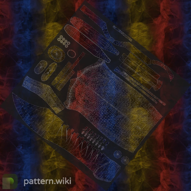 Bowie Knife Marble Fade seed 781 pattern template