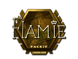 Sticker flamie (Gold) | London 2018 preview