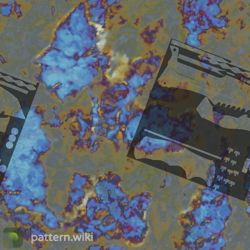 Huntsman Knife Case Hardened seed 2 pattern template