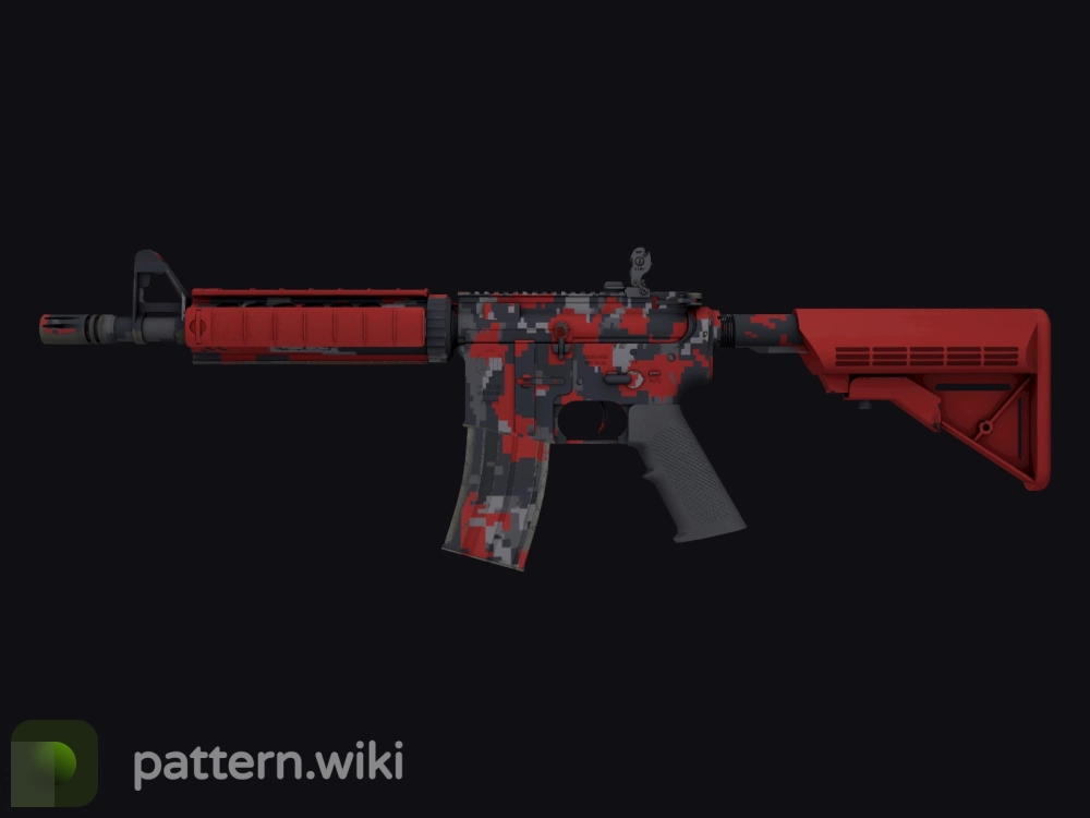 M4A4 Red DDPAT seed 976