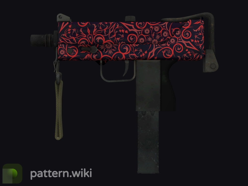 MAC-10 Red Filigree seed 178