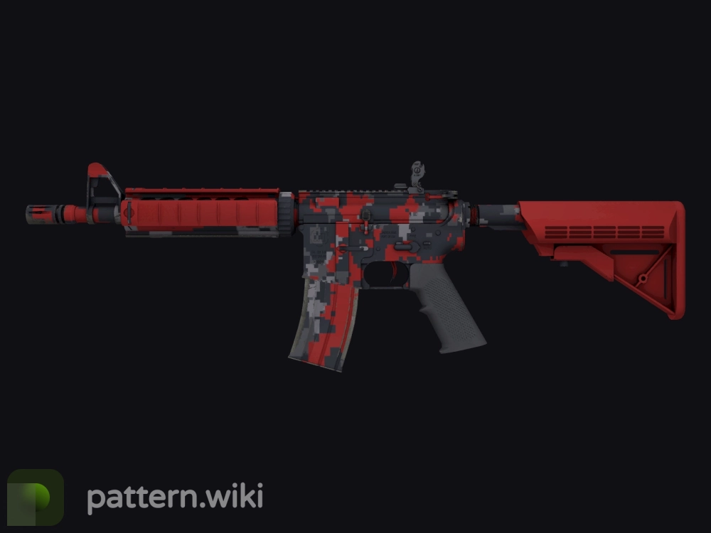 M4A4 Red DDPAT seed 673