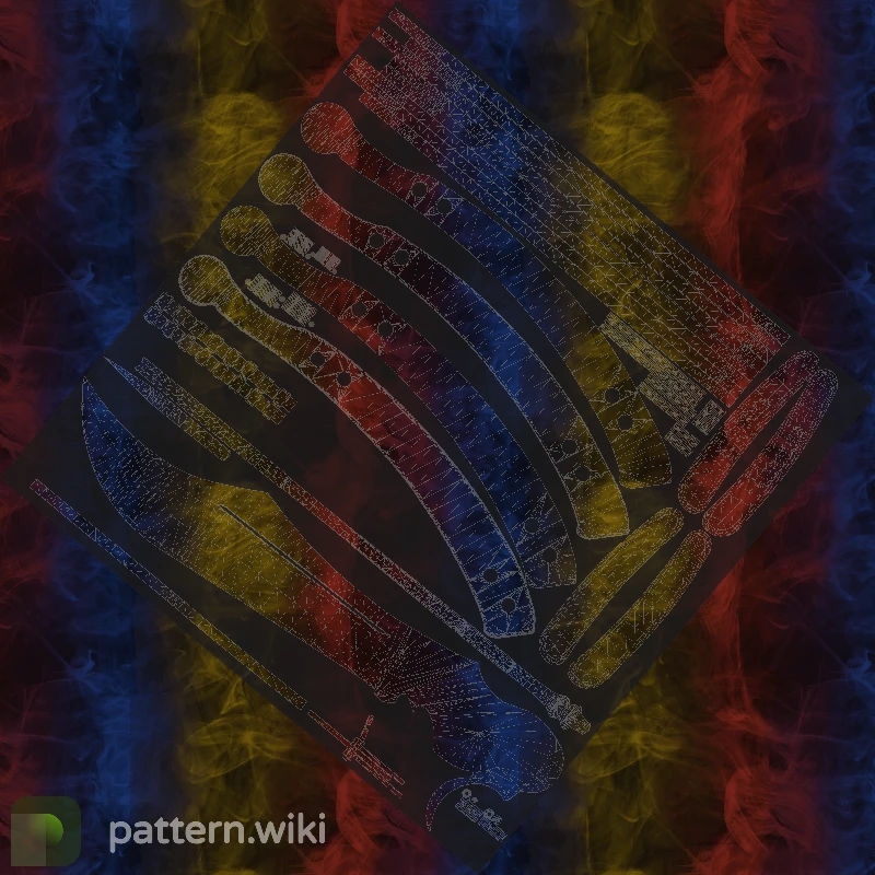 Butterfly Knife Marble Fade seed 348 pattern template