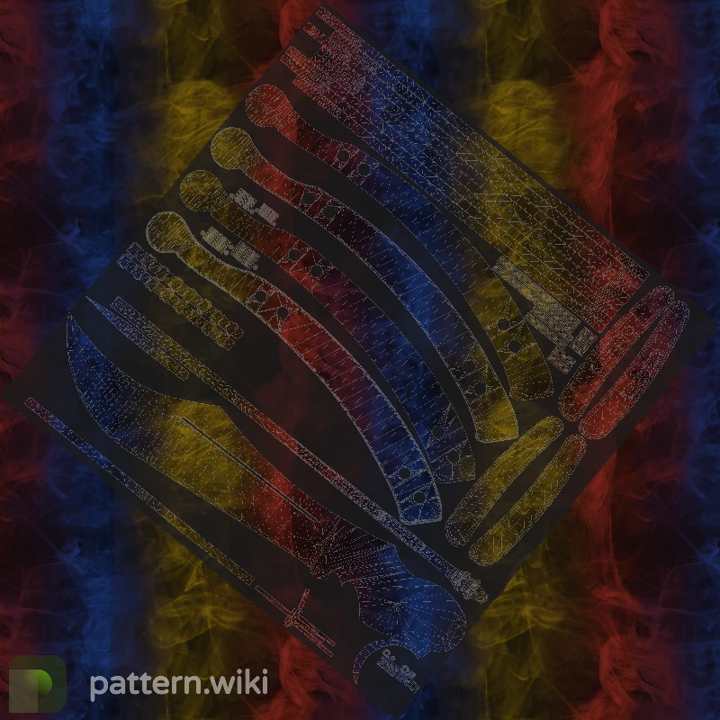 Butterfly Knife Marble Fade seed 747 pattern template