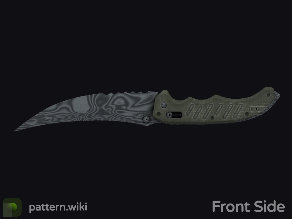 Flip Knife Damascus Steel seed 233