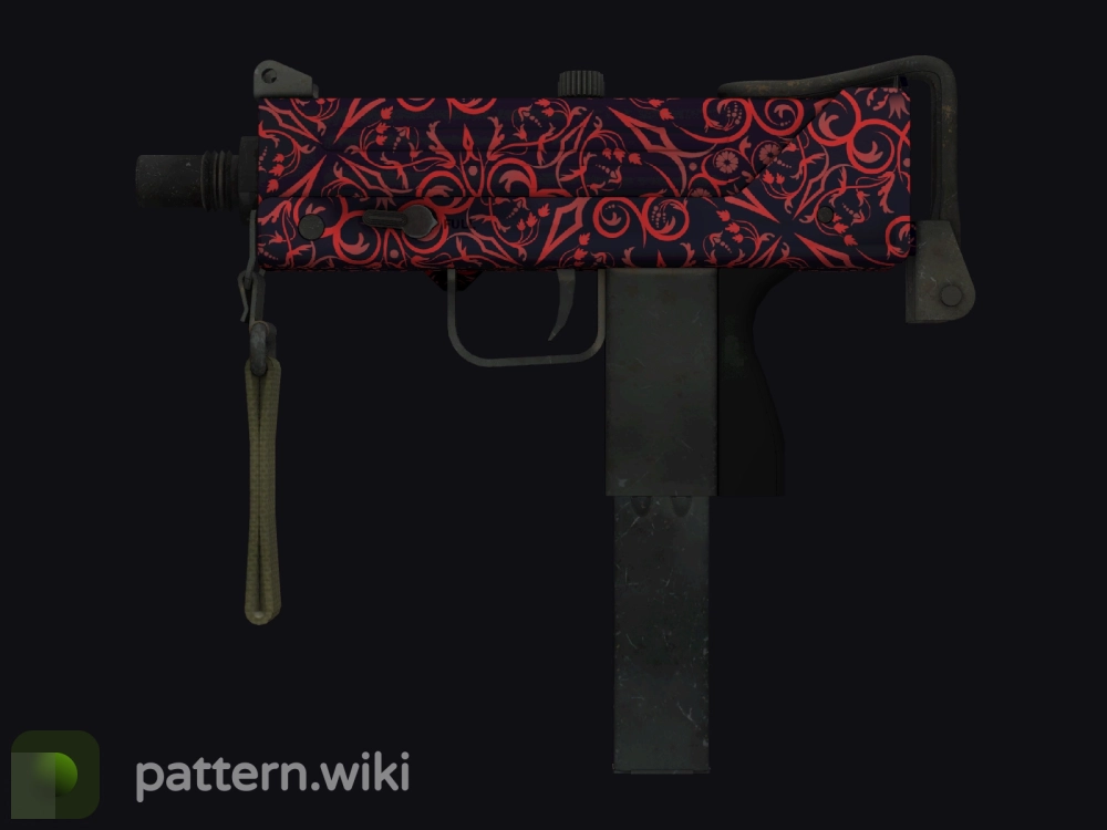 MAC-10 Red Filigree seed 286