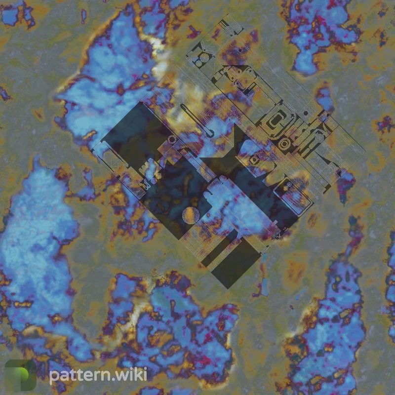 MAC-10 Case Hardened seed 619 pattern template