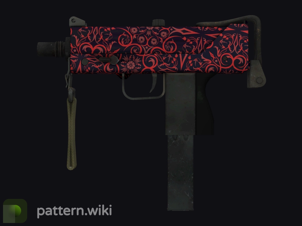 MAC-10 Red Filigree seed 376