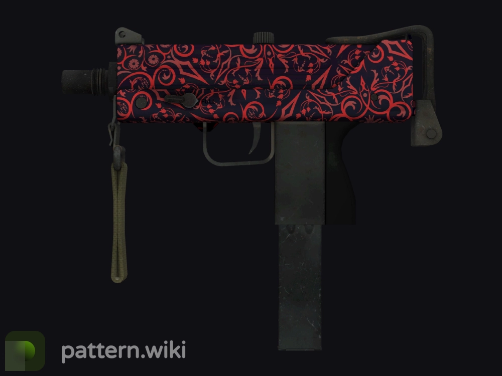 MAC-10 Red Filigree seed 149