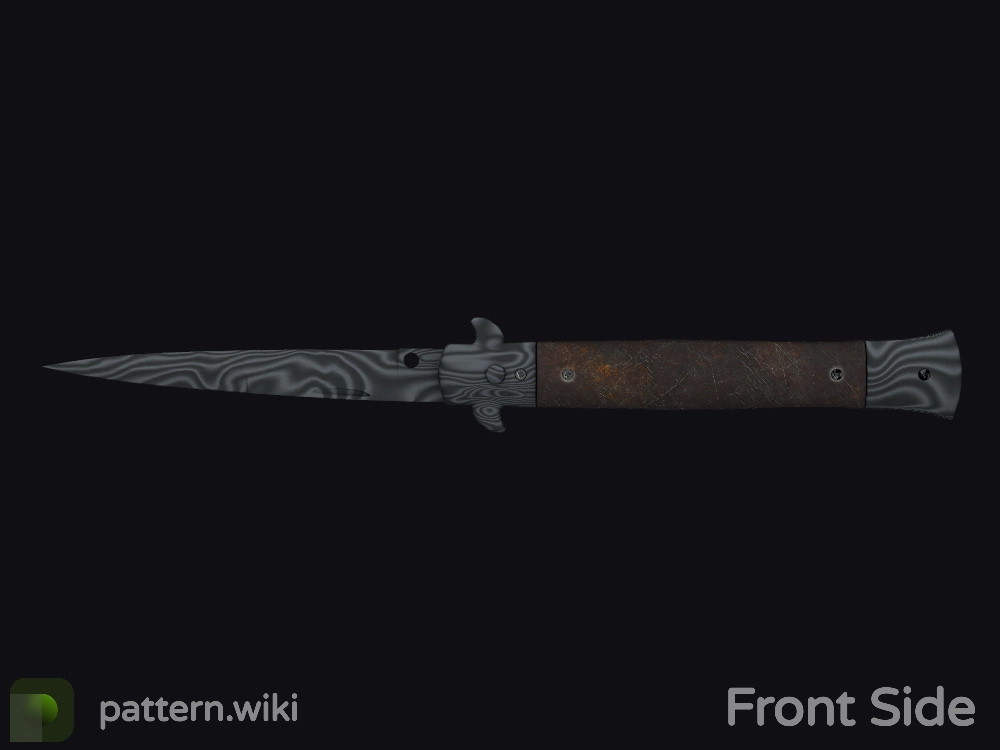 Stiletto Knife Damascus Steel seed 712