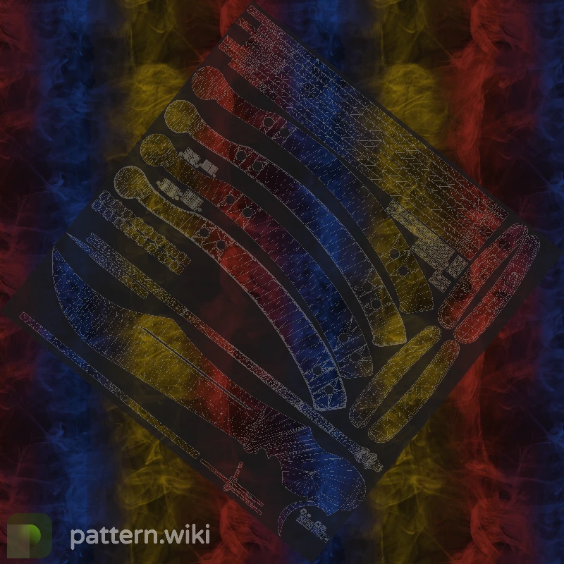 Butterfly Knife Marble Fade seed 793 pattern template