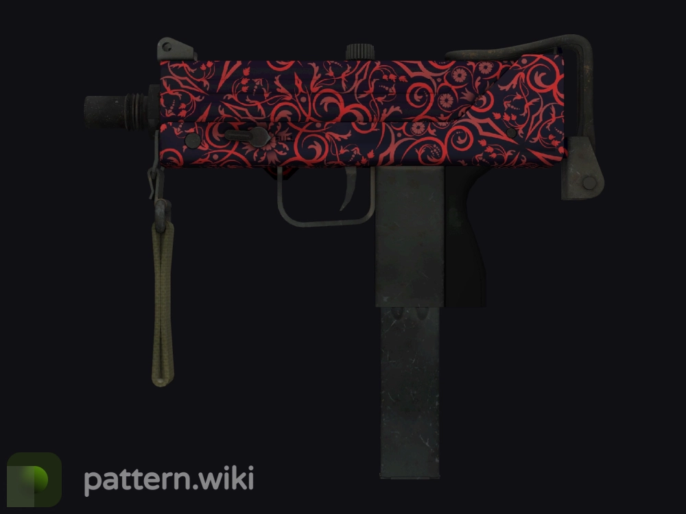 MAC-10 Red Filigree seed 337