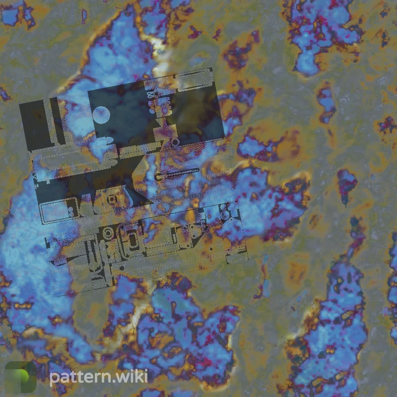 MAC-10 Case Hardened seed 733 pattern template