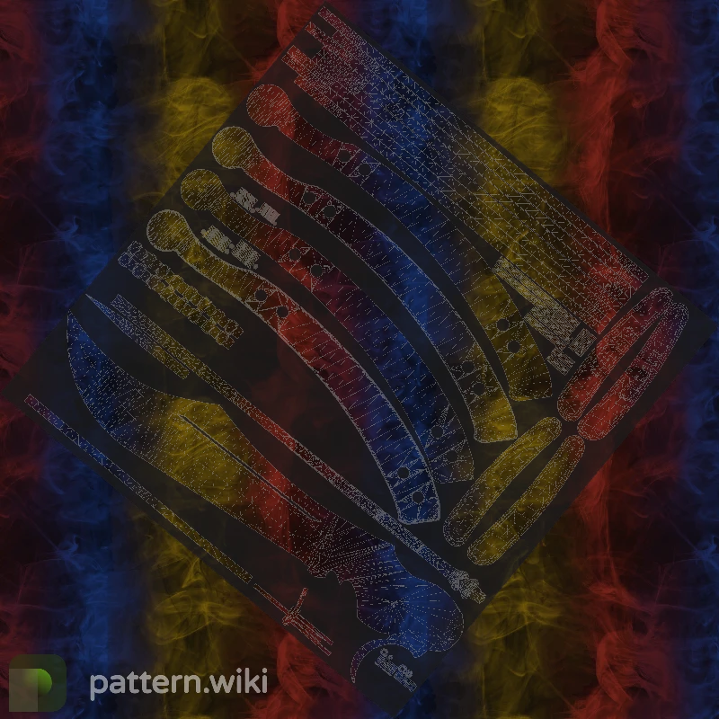 Butterfly Knife Marble Fade seed 205 pattern template