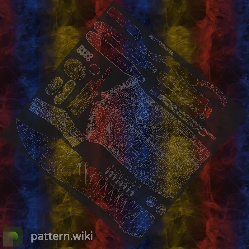 Bowie Knife Marble Fade seed 93 pattern template